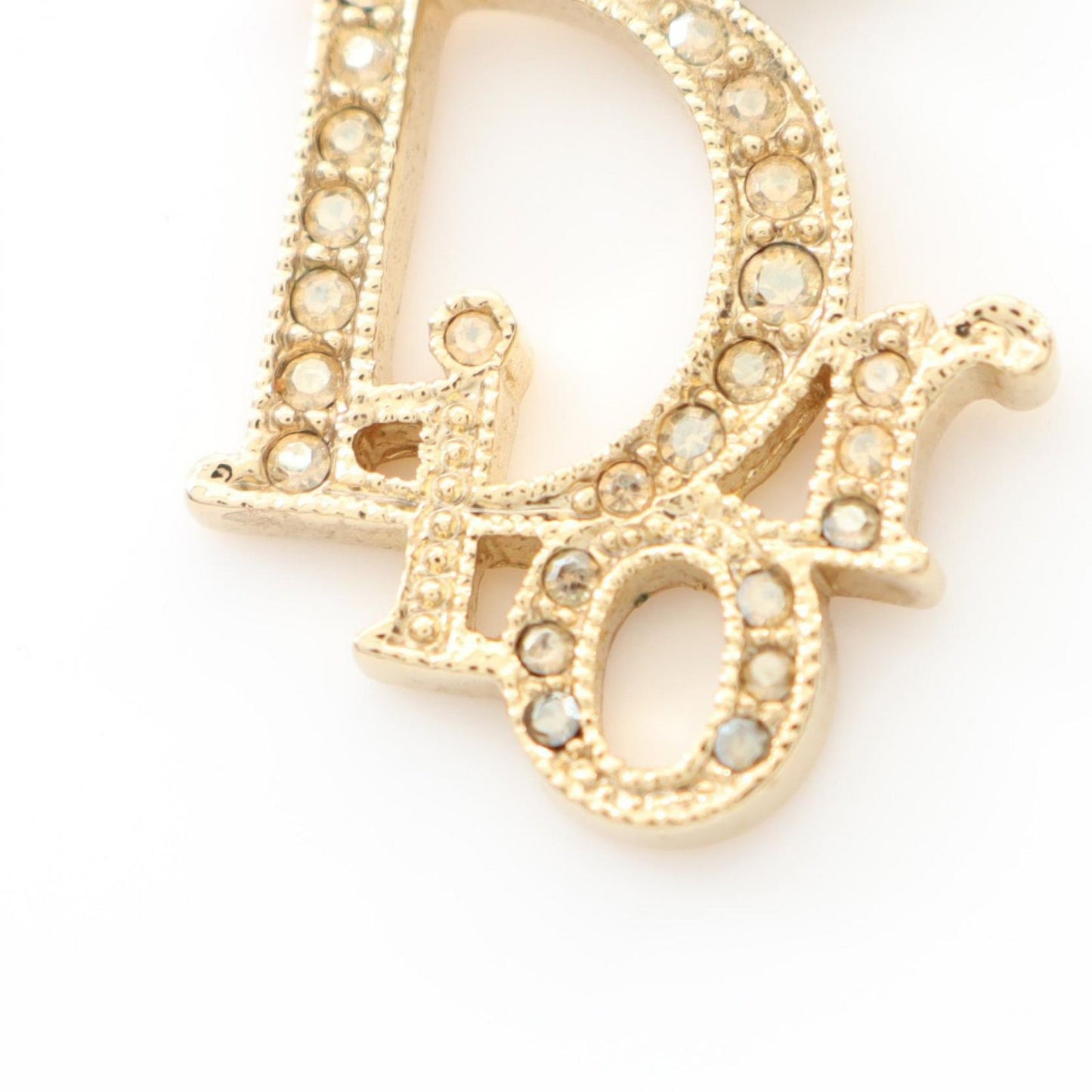 Dior Gold-Plated Necklace with Rhinestones - Exquisite Elegance