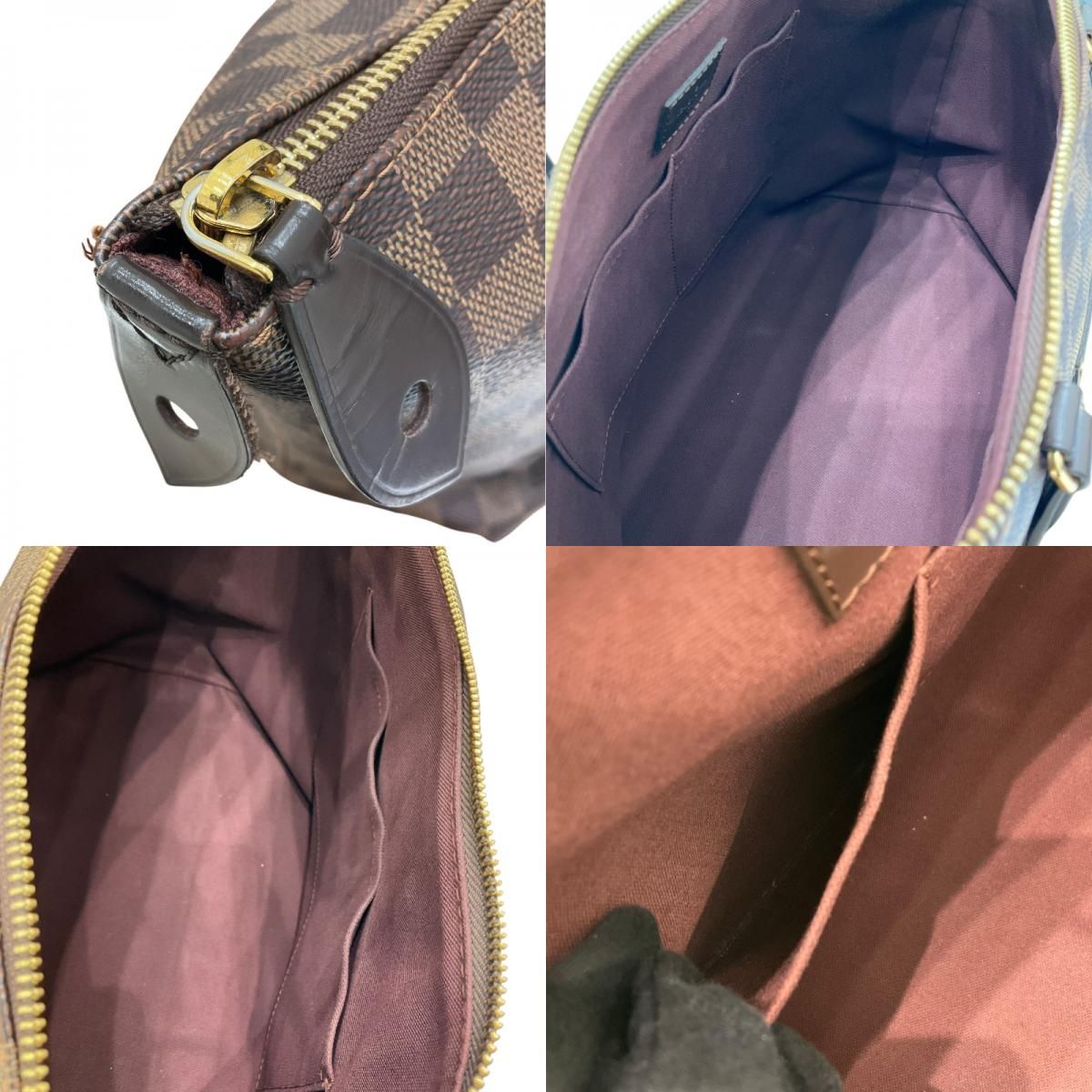 Louis Vuitton Iena MM Brown Damier Canvas Tote Bag - Authentic Luxury