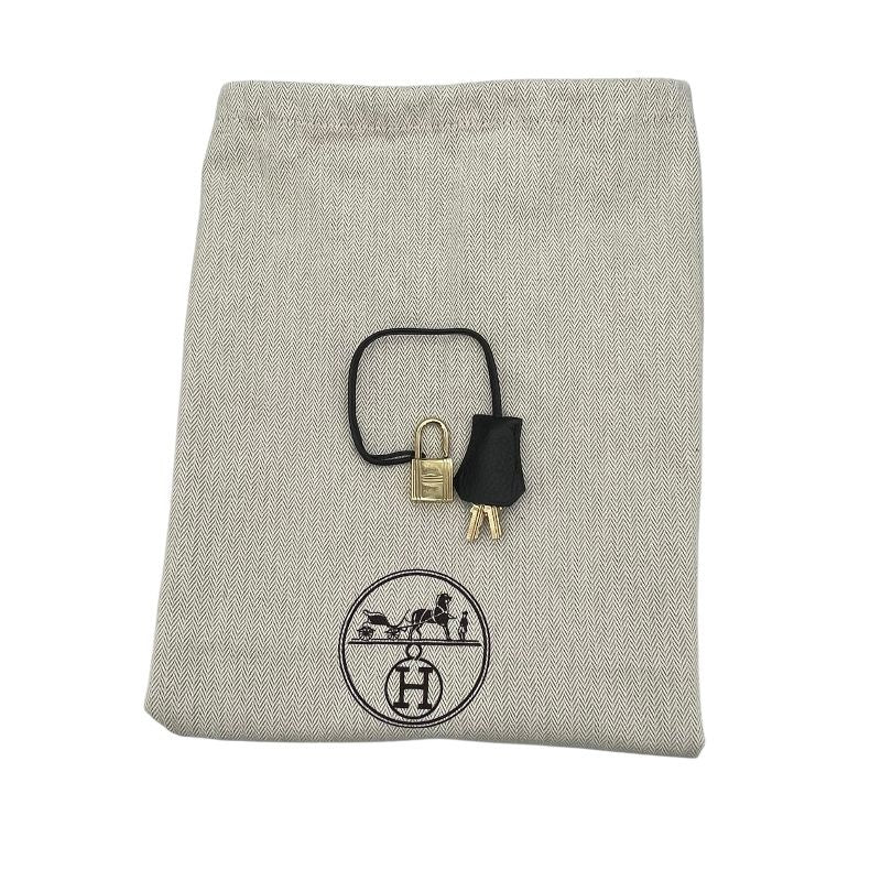 HERMES Kelly 32 Black Ardennes Handbag with Gold Hardware