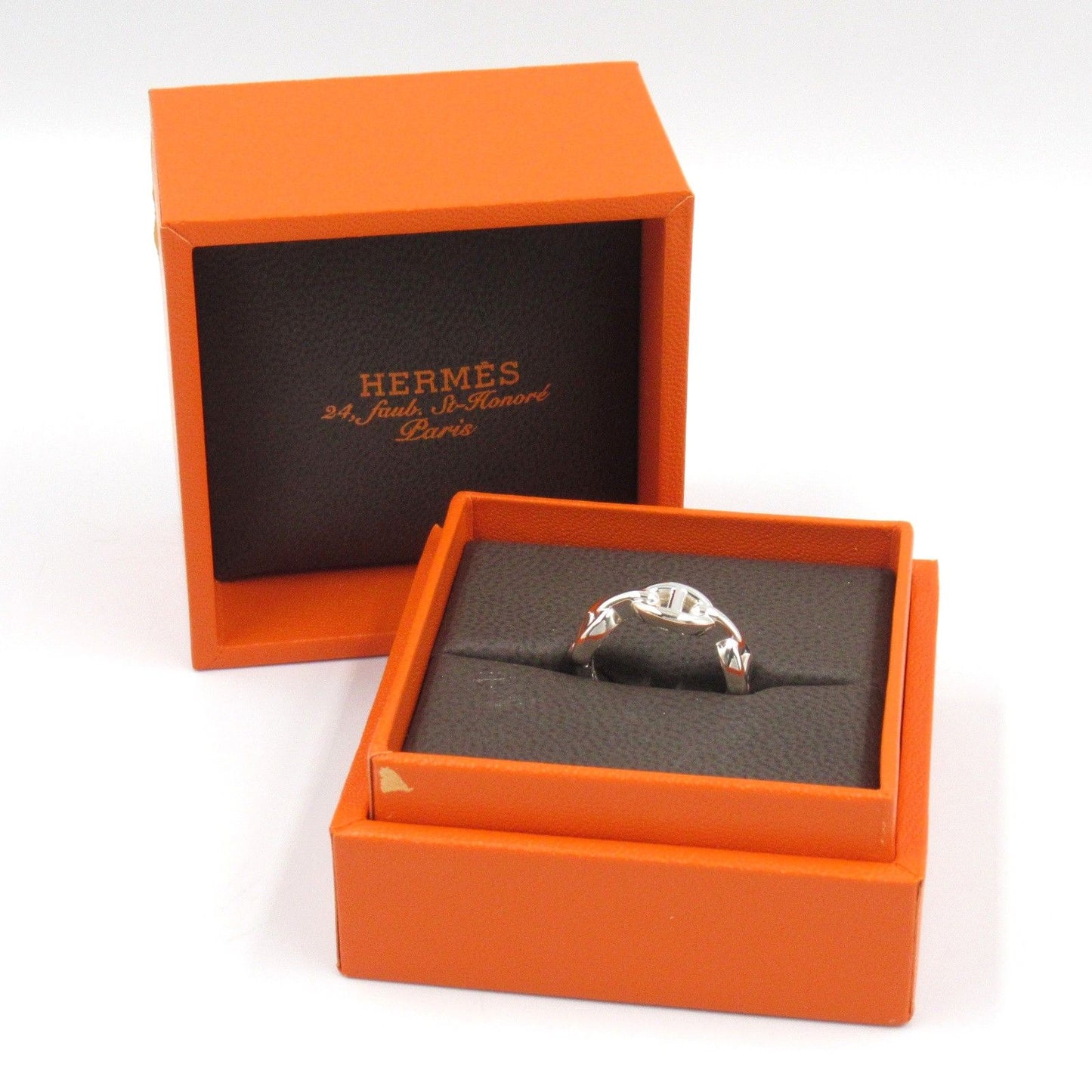 HERMES Chaine d'Ancre Ring in Silver 925 - Timeless Elegance