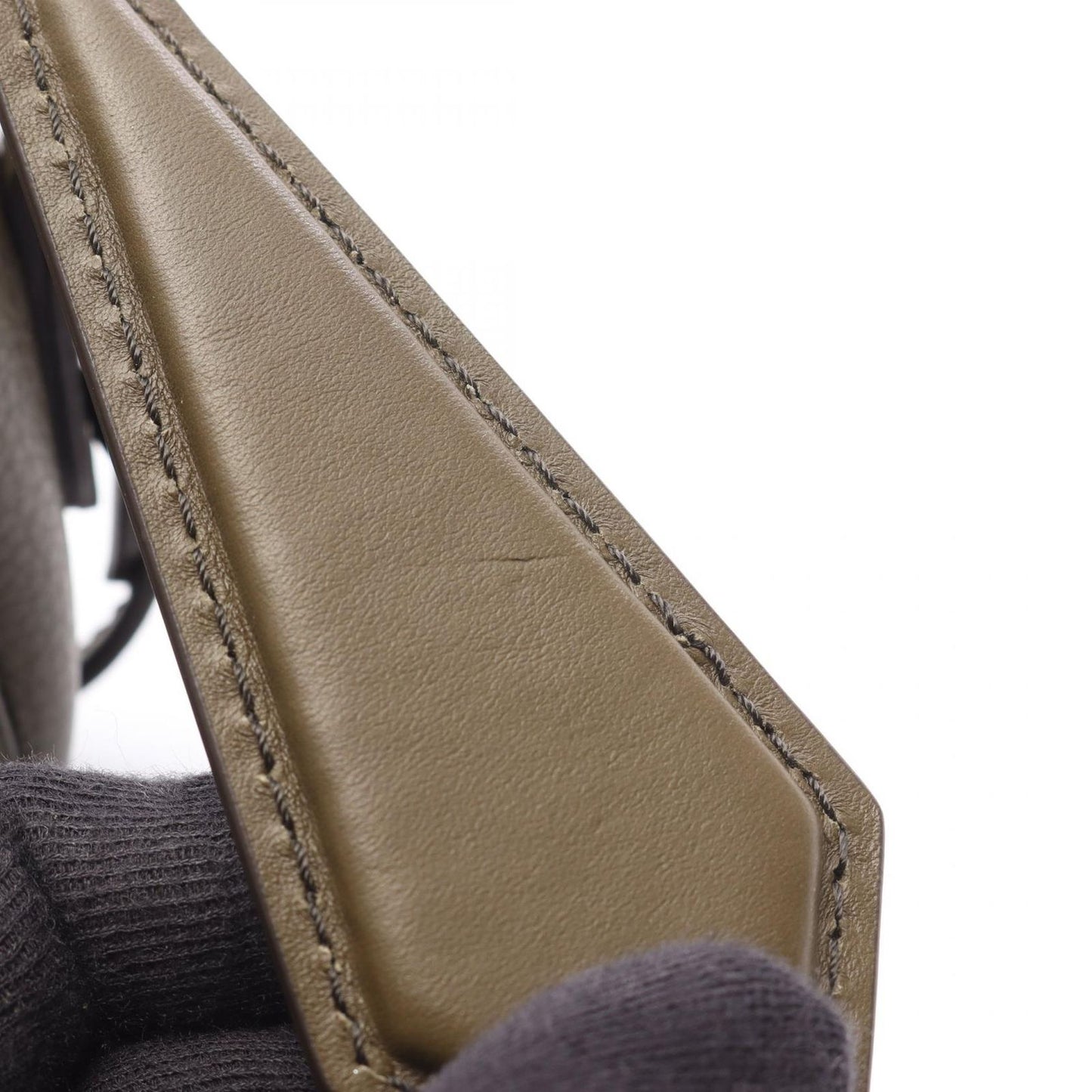 MAX MARA ELSA Shoulder Bag in Khaki Leather - Timeless Elegance