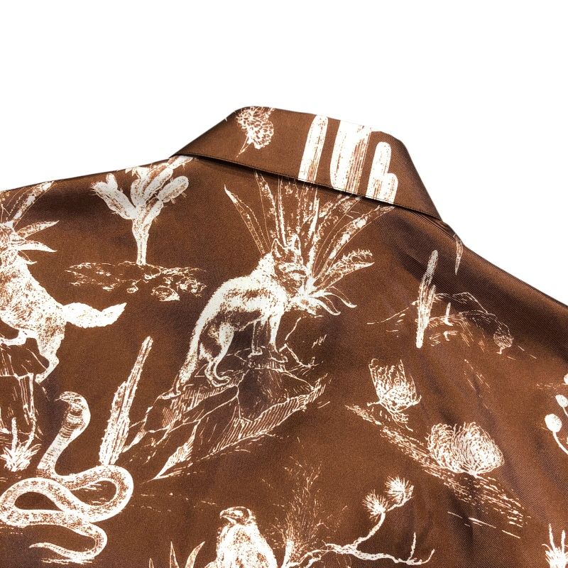 Christian Dior × Cactus Jack Silk Shirt - Brown, Size 39