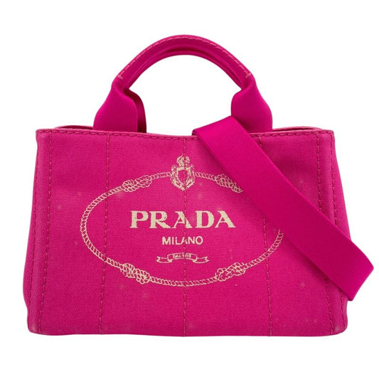 PRADA Canapa XXS B2439G Pink Canvas Tote Bag - Exquisite Elegance
