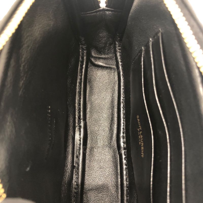 Saint Laurent Rive Gauche Roomy Shoulder Bag in Black Grain Calfskin