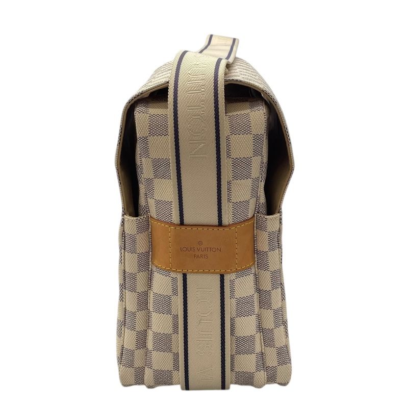 Louis Vuitton Naviglio N51189 White Damier Azur Shoulder Bag
