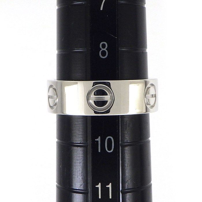 Cartier Love Ring Classic Model MM in K18 White Gold - Size 9