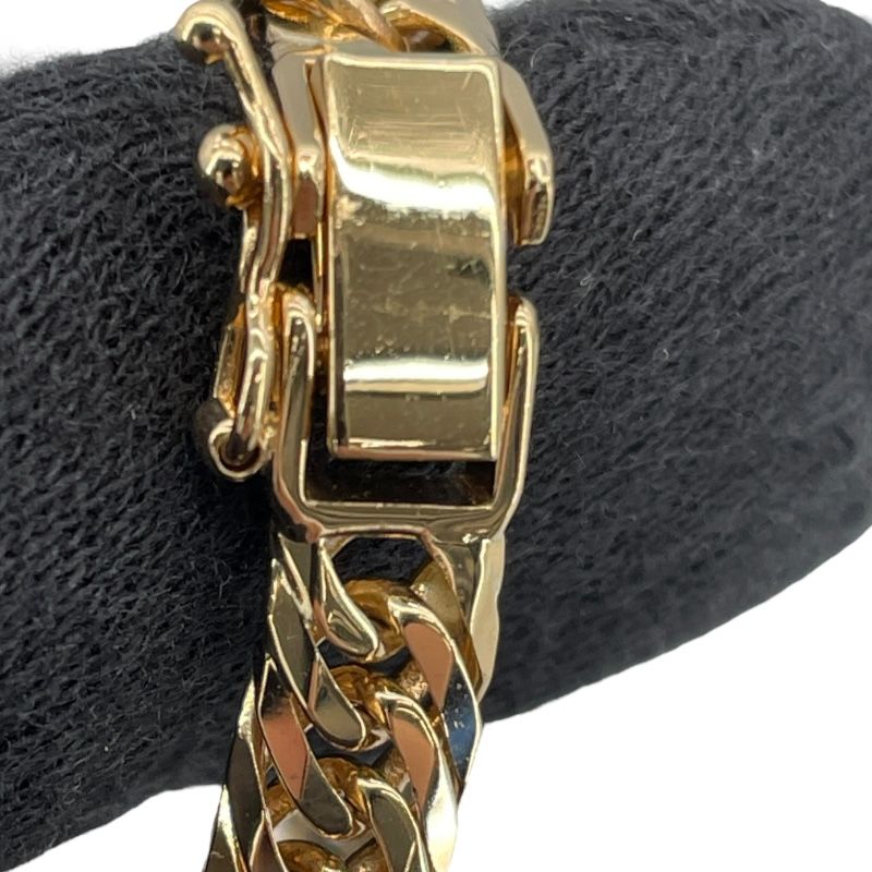 Exquisite K18 Gold 8-Sided Triple Figaro Anklet