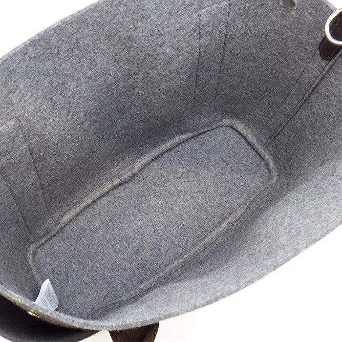 HERMES Sac de Pansage Gloom2 Tote Bag - Exquisite Gray Wool & Leather
