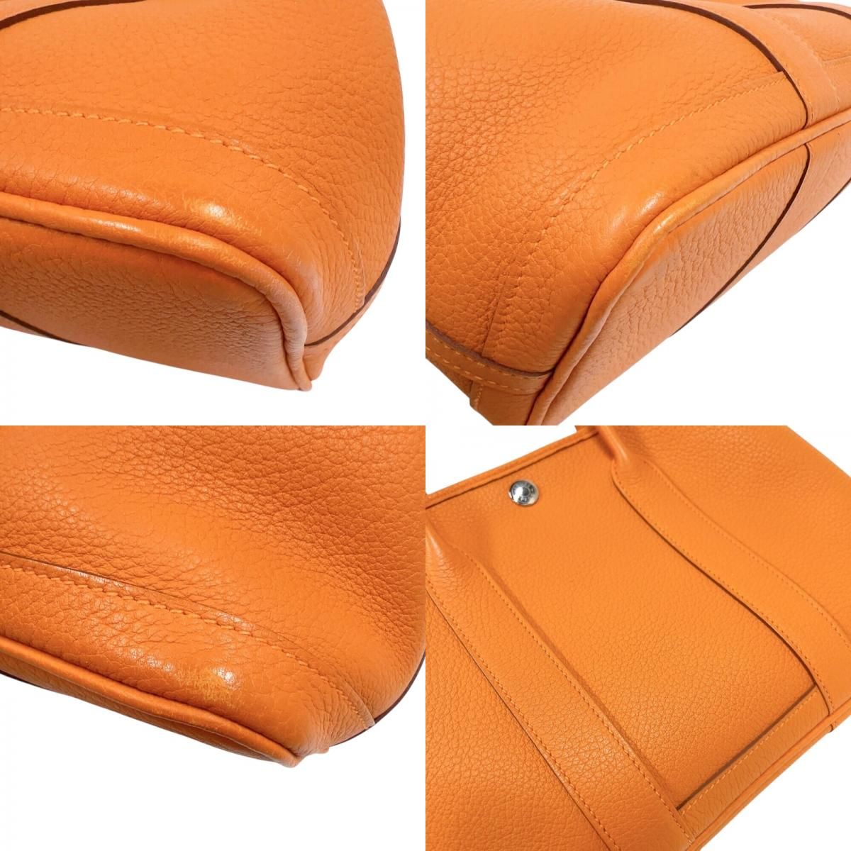 HERMES Garden Party TPM Handbag - Orange with Silver Hardware (2016)