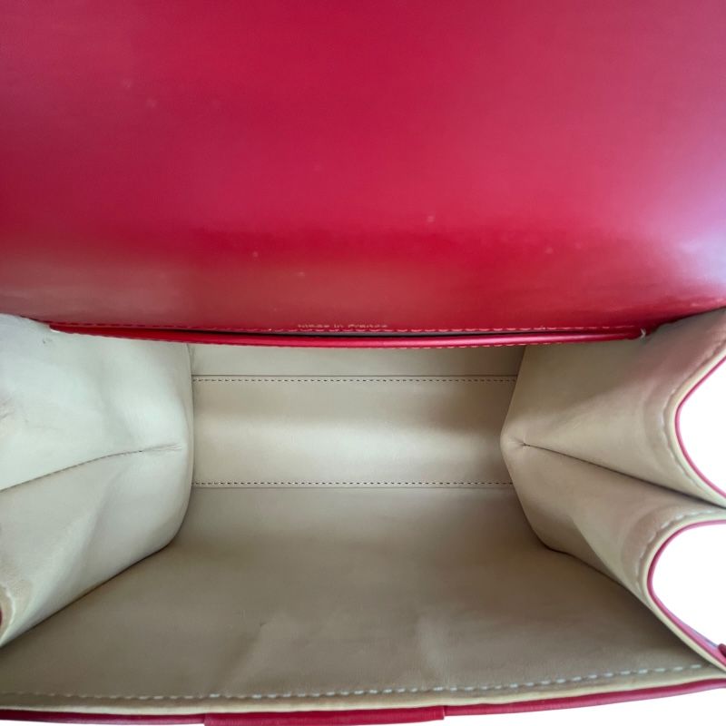 DELVAUX Brillant Mini Red Handbag with Rhinestones & Leather