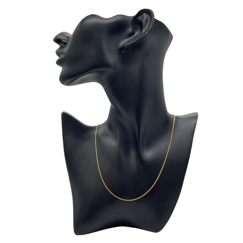 Exquisite K18YG Double-Sided Figaro Necklace for Women