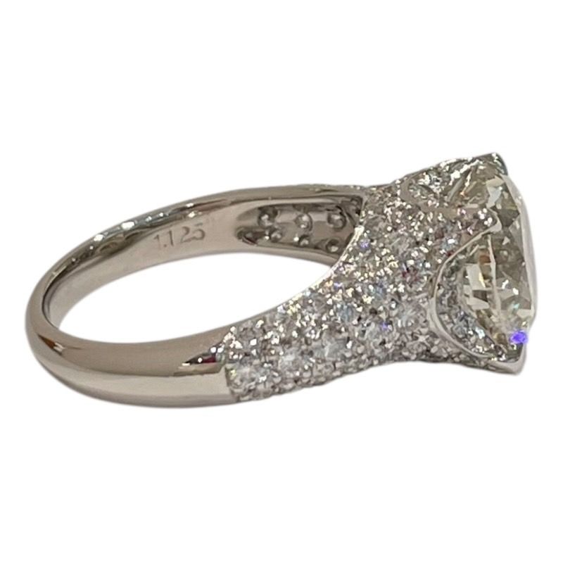 Exquisite Platinum Diamond Ring - 4.007ct Center Stone