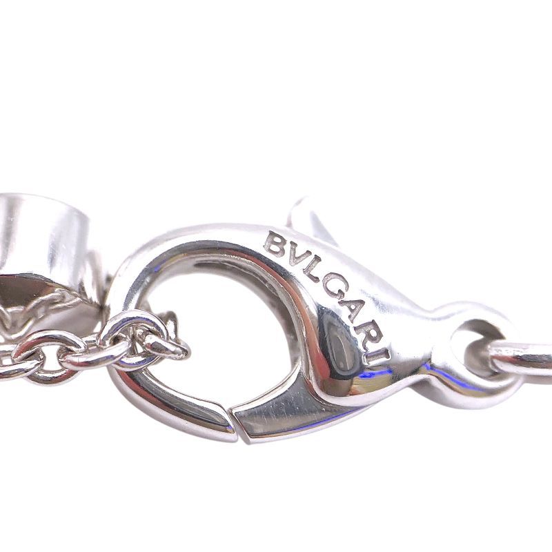 BVLGARI Lucia Necklace in K18 White Gold with Blue Topaz & Diamonds