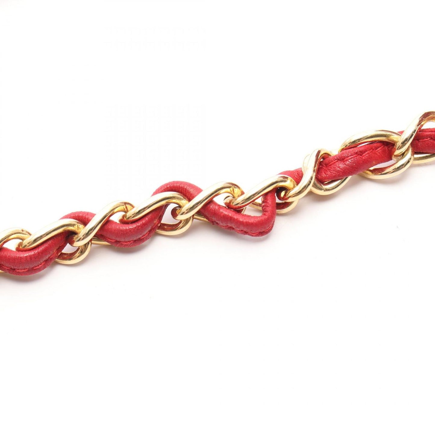 CHANEL Coco Mark Mini Chain Shoulder Bag in Exotic Red Leather