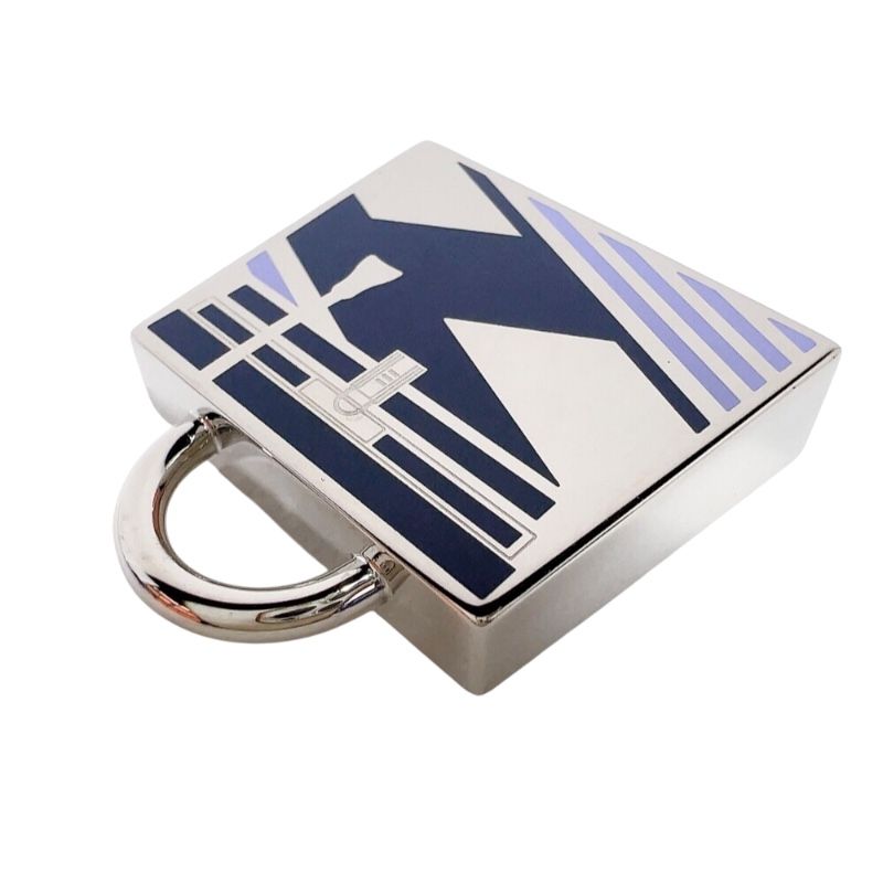 HERMES Curiosité Kelly Charm - Blue & Silver Unisex Accessory