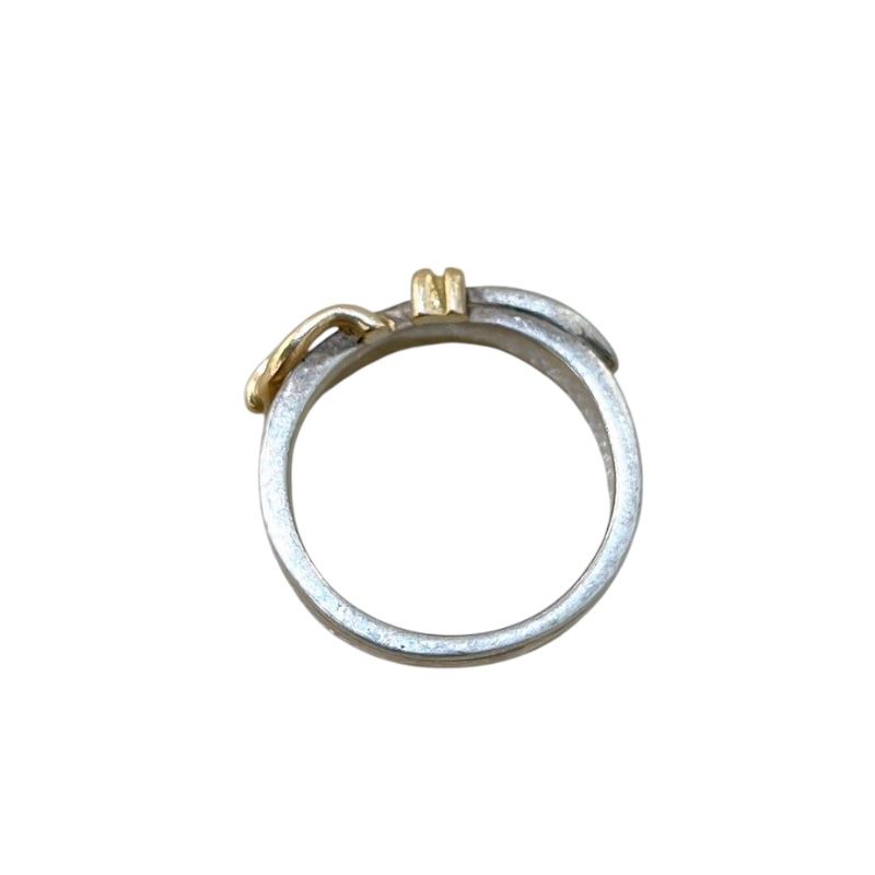 HERMES Sanchure Ring in Silver 925 & K18 Gold - Exquisite Craftsmanship