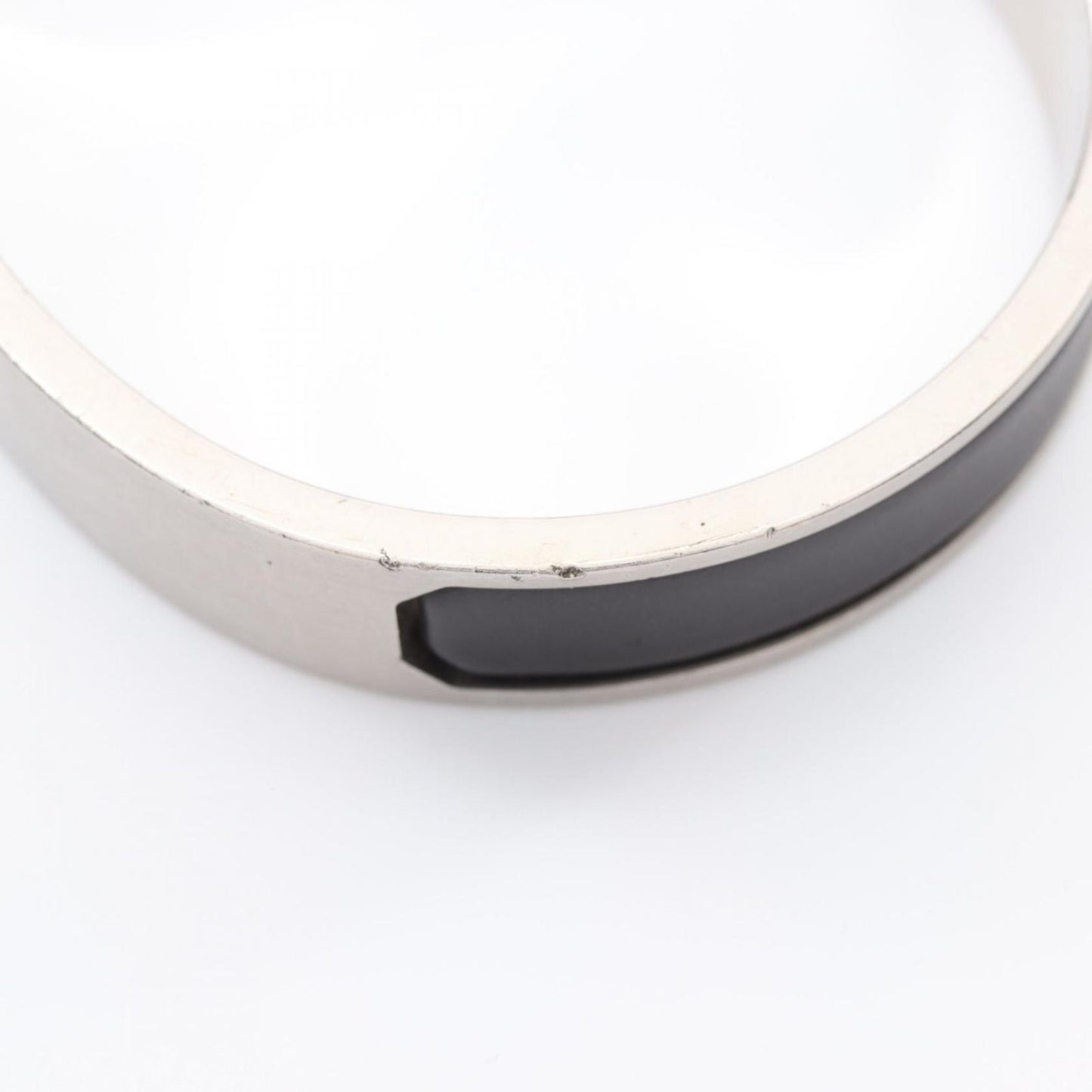 HERMES Jet Black Stainless Steel Bracelet - Timeless Elegance