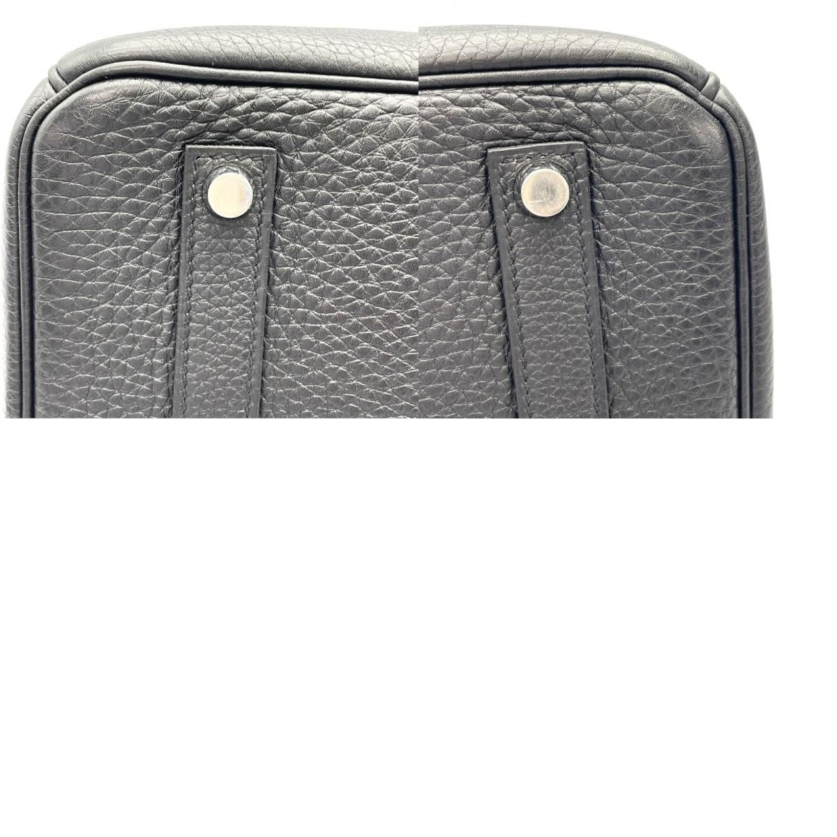 HERMES Birkin 35 Black Togo Leather Handbag with Silver Hardware