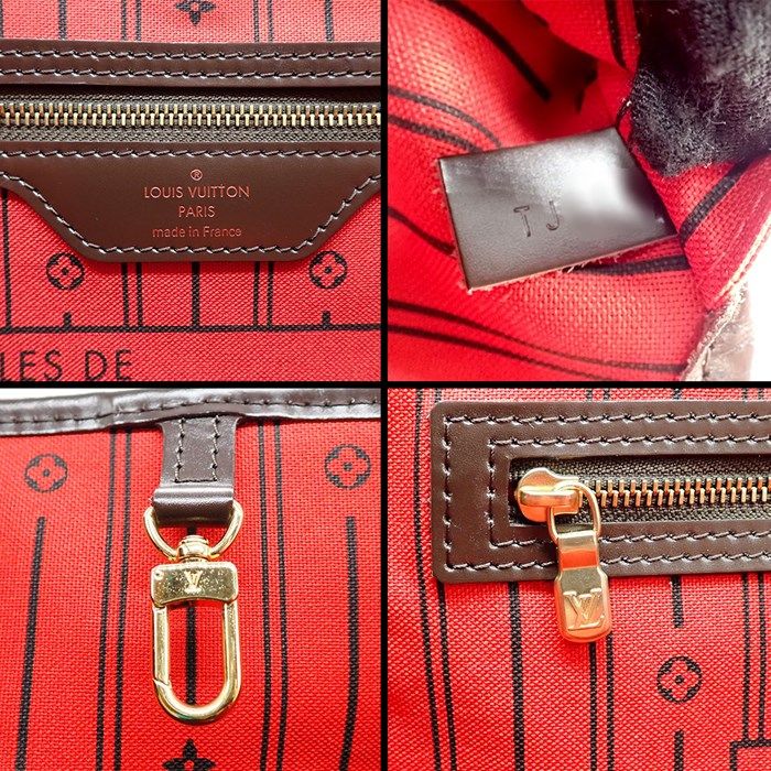 Louis Vuitton Neverfull GM Tote Bag - Brown & Red Damier Canvas