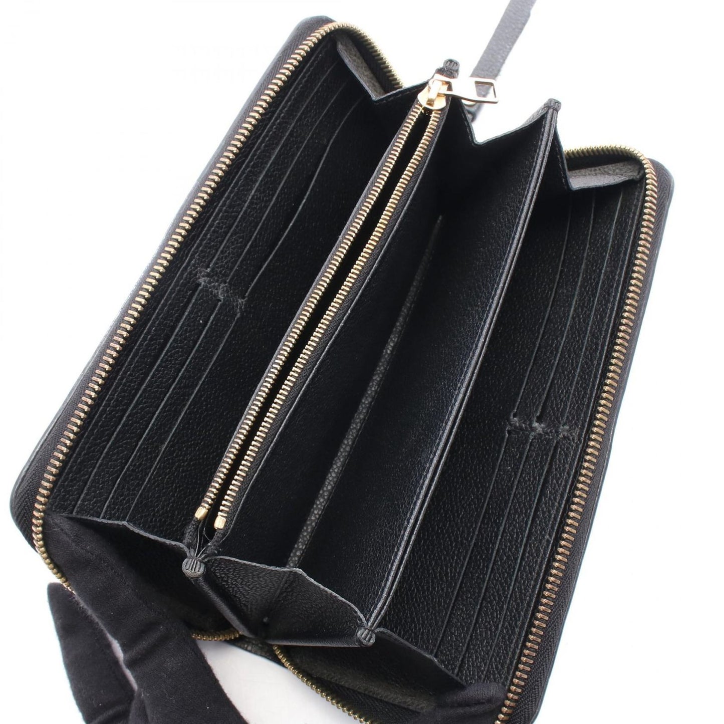 Louis Vuitton Monogram Empreinte Zippy Wallet in Noir