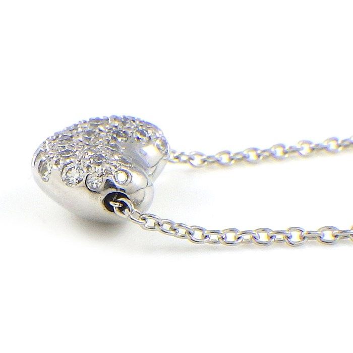 Tiffany & Co. Bean Design Diamond Pave Necklace in Platinum