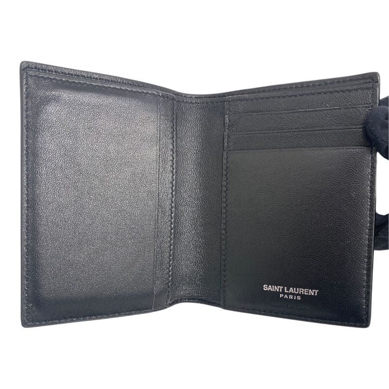 Saint Laurent Black Leather Card Case - Timeless Elegance