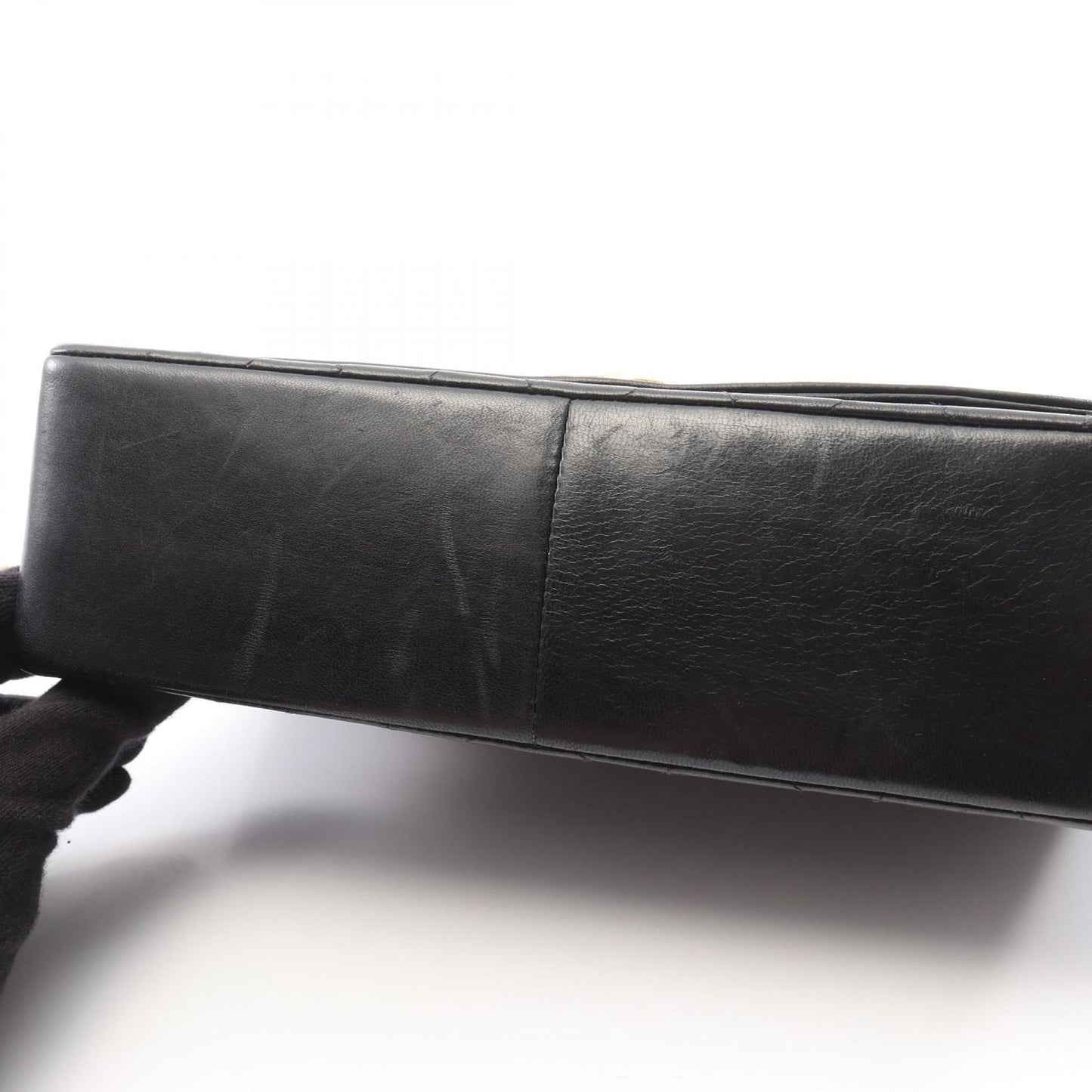 CHANEL Matelassé Diana Flap Shoulder Bag in Black Lambskin