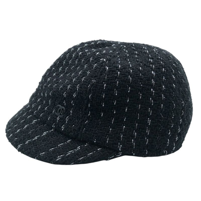 CHANEL Black Tweed Cap - Timeless Elegance for Women
