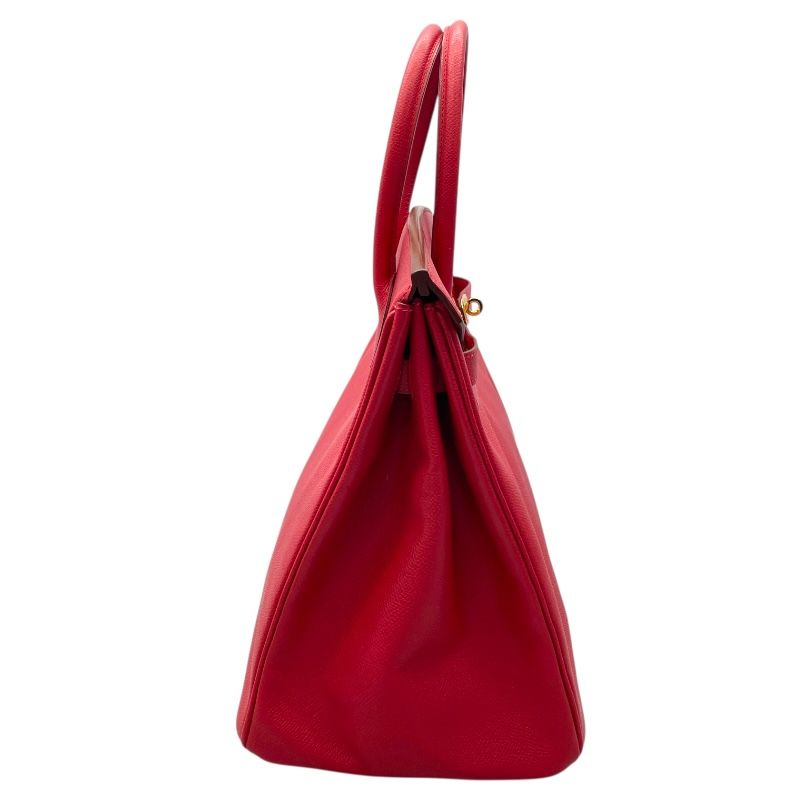 HERMES Birkin 35 Rouge Vif with Silver Hardware - Iconic Luxury Handbag