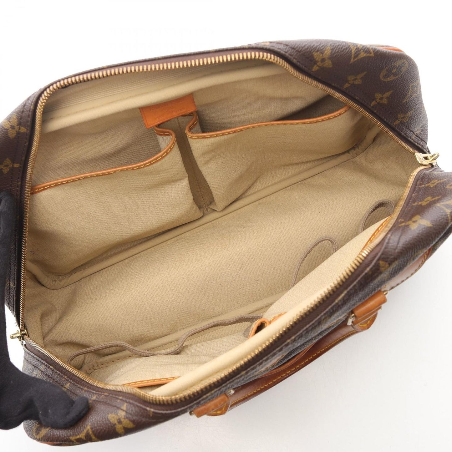 Louis Vuitton Deauville Bowling Vanity Monogram Handbag - Timeless Elegance