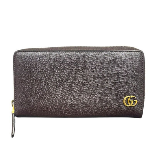 GUCCI GG Marmont Round Zip Wallet - Unisex Leather Luxury Accessory