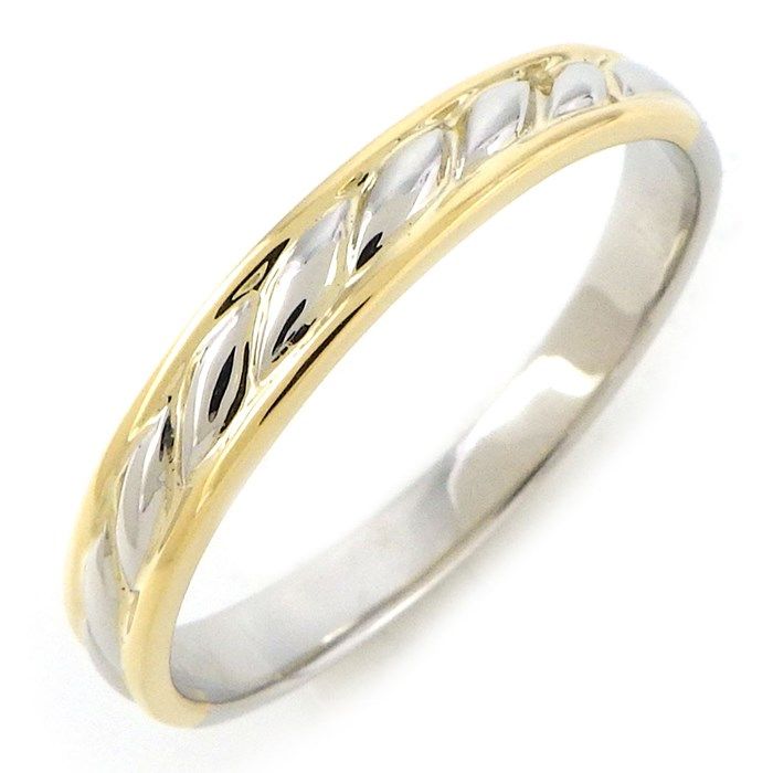 Christian Dior Twist Ring in Platinum & 18K Yellow Gold - Size 19