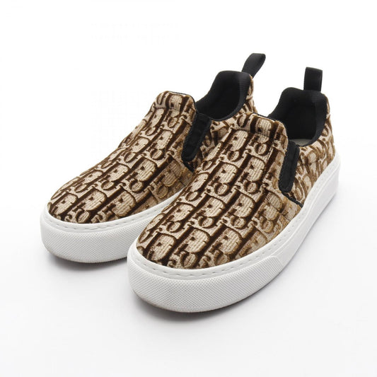 Dior Solar Oblique Slip-On Sneakers - Elegant Brown & Black Fabric