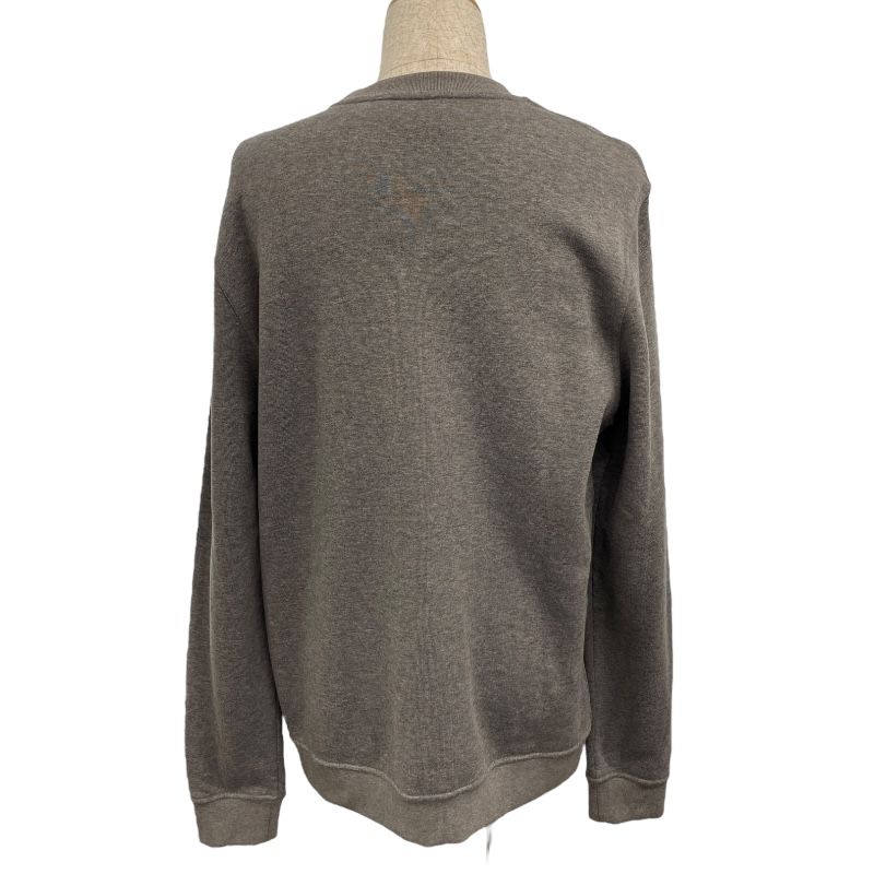 HERMES Leather Tape Pocket Sweatshirt in Gray - Men's XL