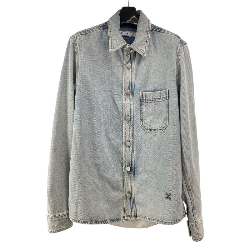 OFF-WHITE Indigo Printed Denim Jacket for Men - Exclusive Style