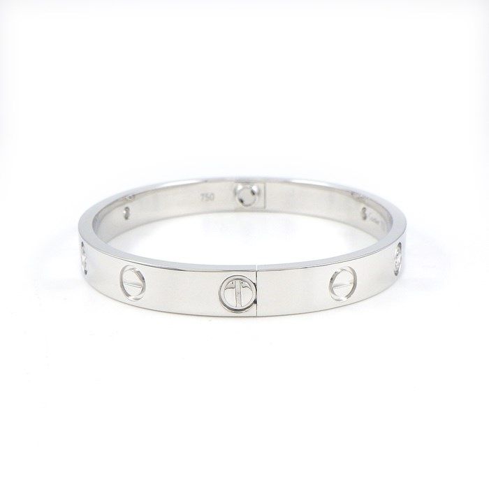 Cartier Love Bracelet MM with 0.42ct Diamonds in K18 White Gold