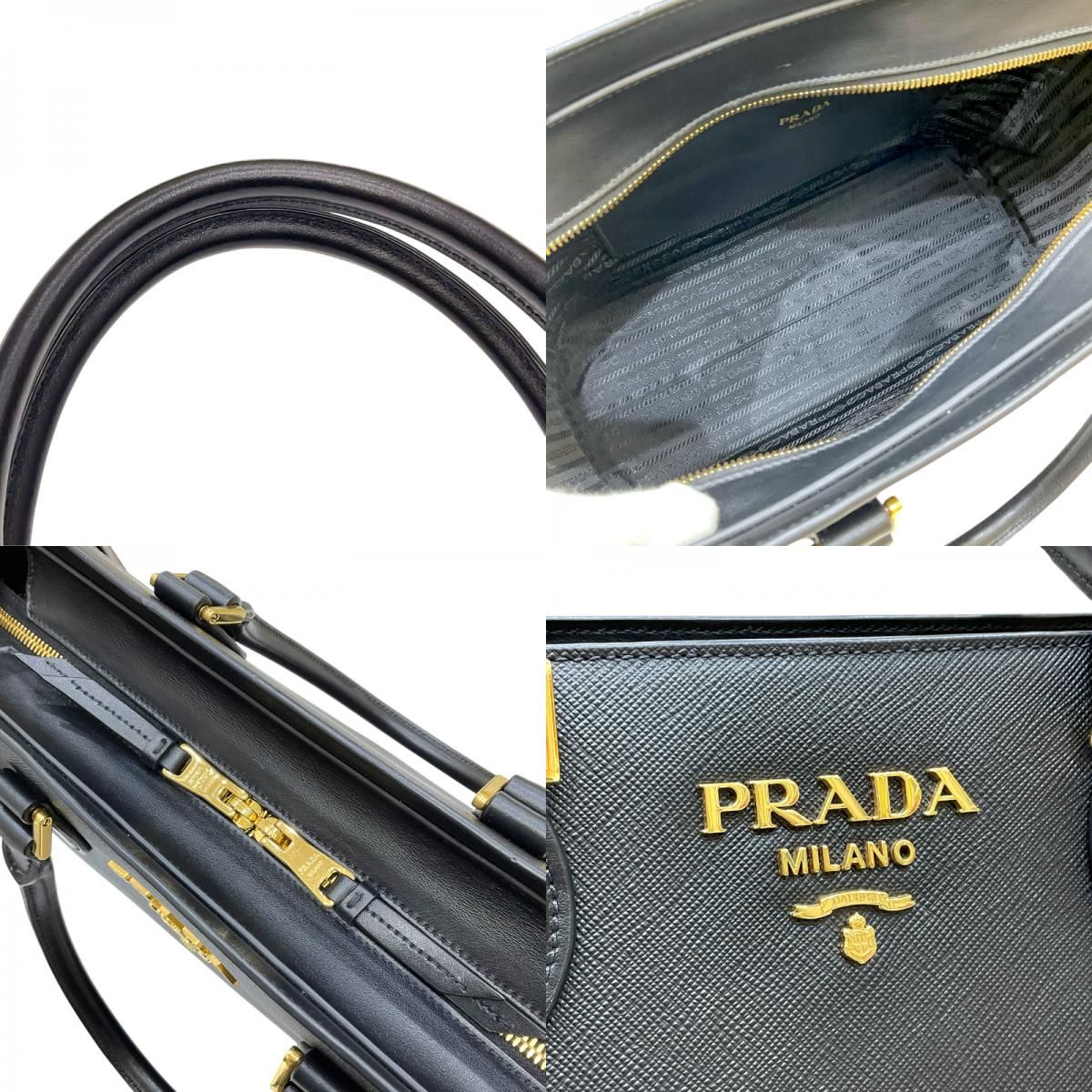 PRADA Saffiano Leather Handbag 1BA228 in Black - Timeless Elegance