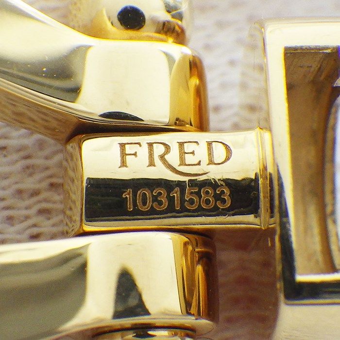 FRED Force 10 Large Model Bracelet in K18YG & White Shell