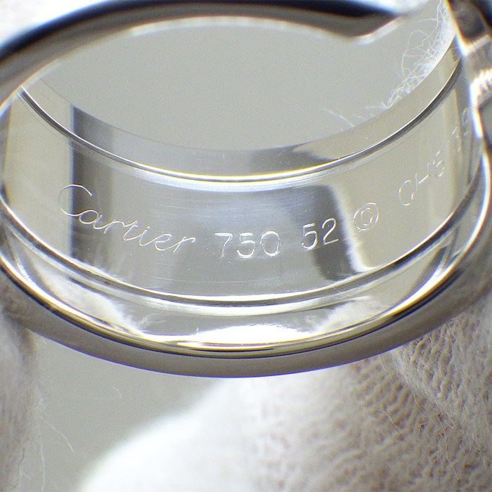 Cartier C2 2C LM Diamond Ring in K18 White Gold - Size 12