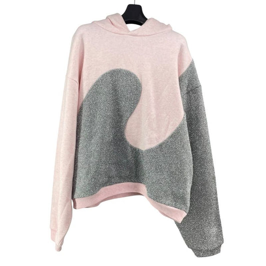 Christian Dior × ERL Glitter Mix Sweat Hoodie - Pink & Silver