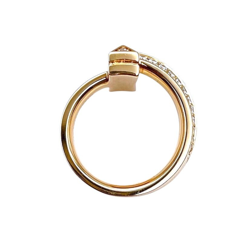 Tiffany & Co. T One Wide Ring in K18 Pink Gold - Exquisite Elegance