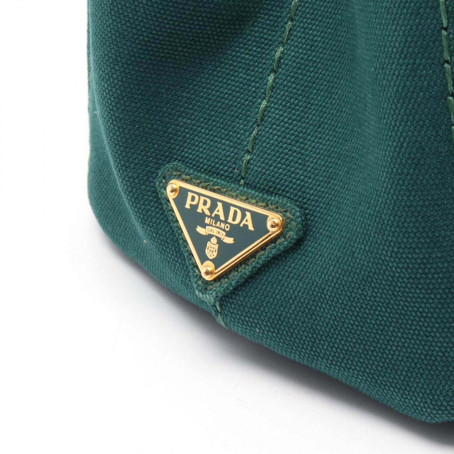 PRADA Canapa Green Canvas Tote Bag - Timeless Elegance