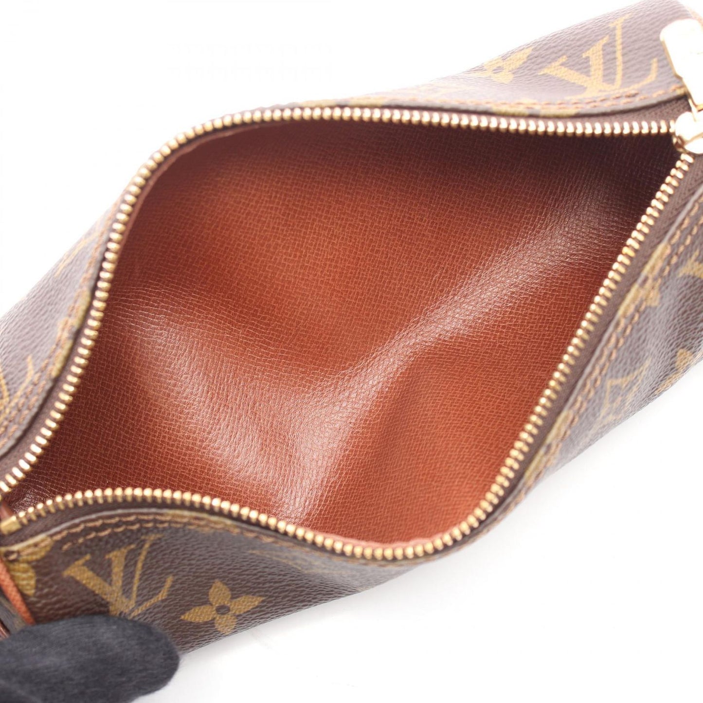 Louis Vuitton Trousse Ronde Pouch - Timeless Elegance in Brown