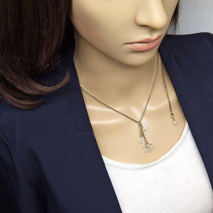 CHANEL Coco Mark Star Motif Necklace - 2022 High Summer Collection