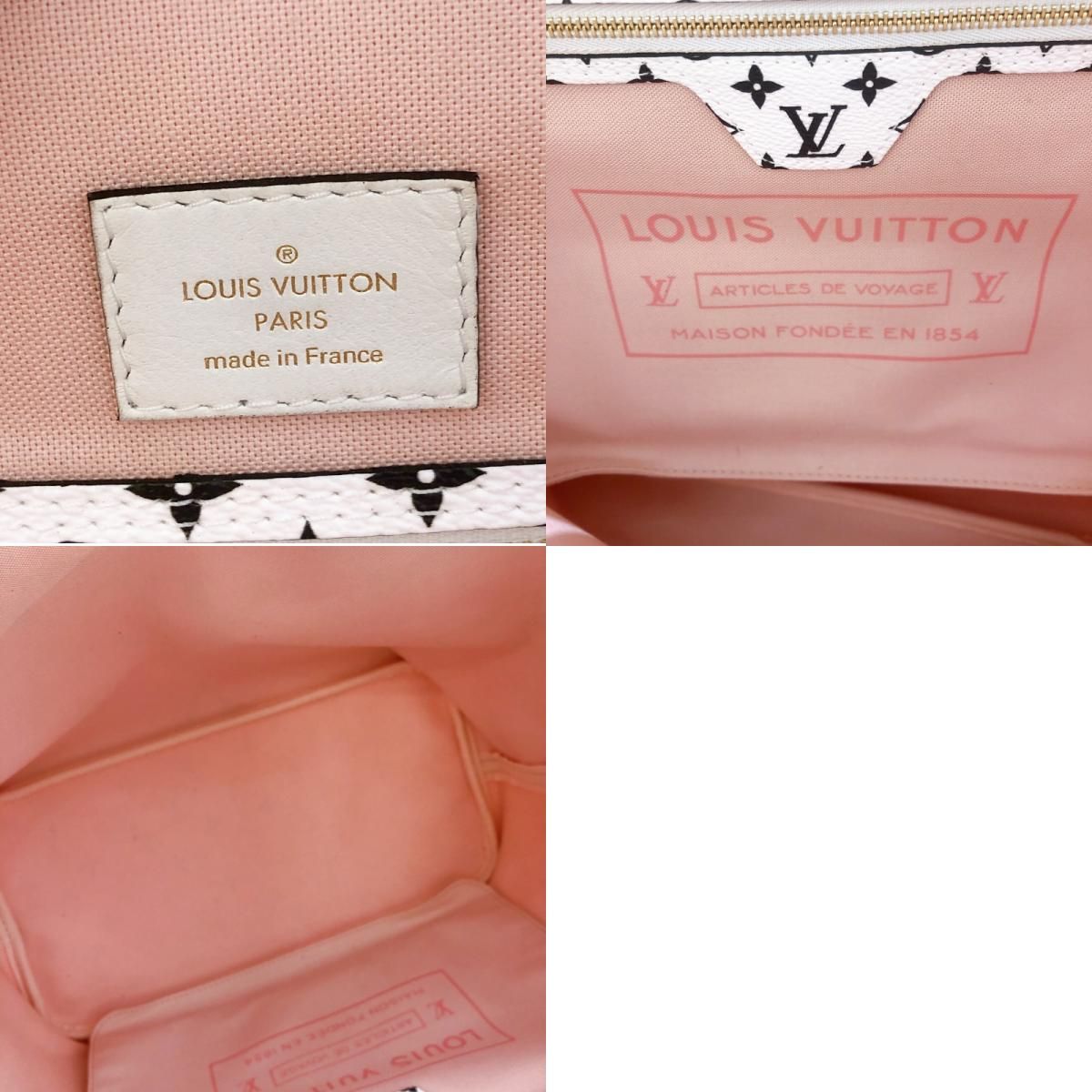 Louis Vuitton Neverfull MM M44567 Red Monogram Giant Tote Bag