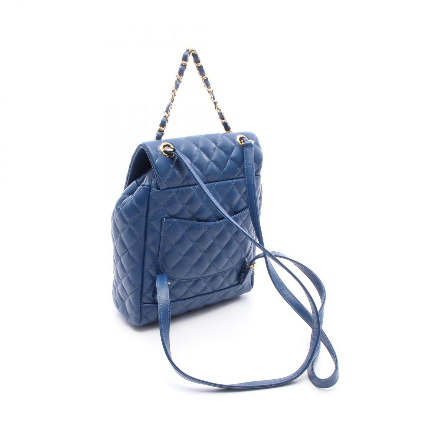 CHANEL Matelassé Backpack in Blue Lambskin - Timeless Elegance
