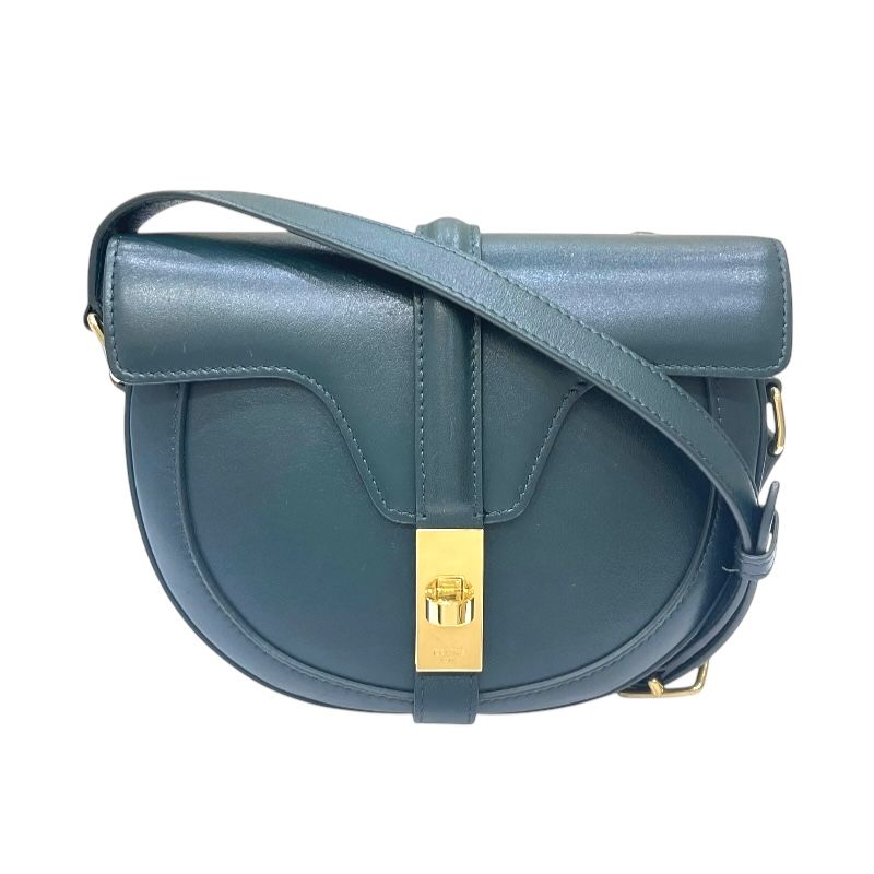 CELINE Small Buzas 16 in Green Box Calf - Exquisite Luxury