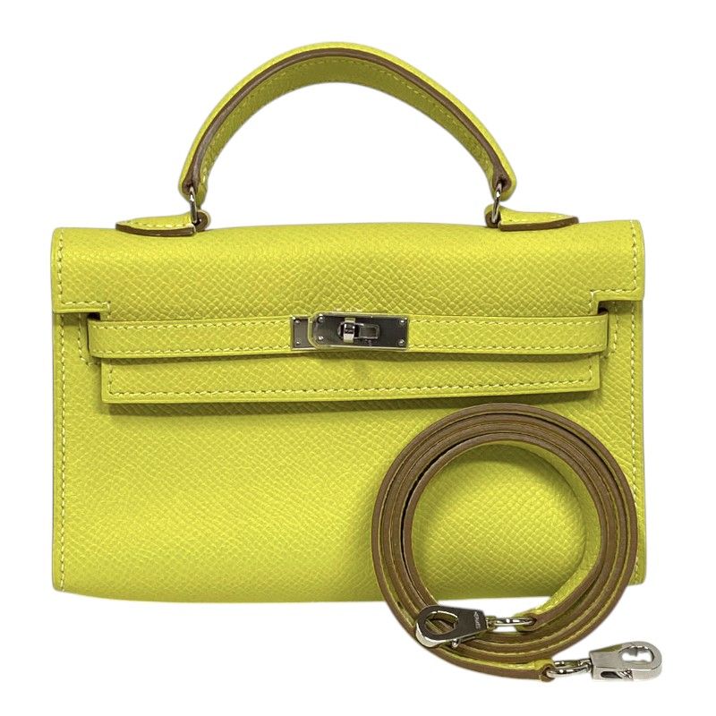 HERMES Tiny Kelly Lime with Silver Hardware - Exquisite Craftsmanship