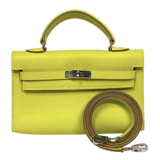 HERMES Tiny Kelly Lime with Silver Hardware - Exquisite Craftsmanship