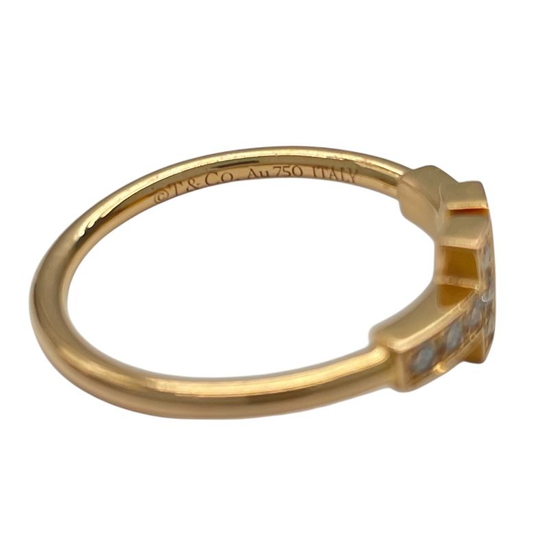 Tiffany & Co. T Wire Diamond Ring in 18K Pink Gold - Size 11